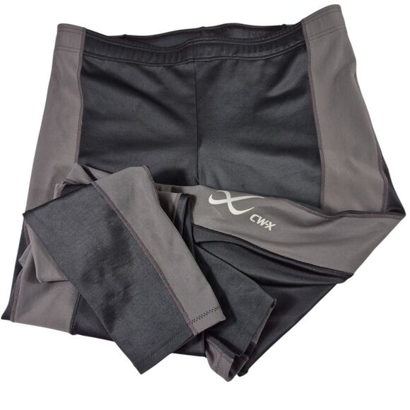CW-X Black Gray Performance Compression Leggings Tights Activewear Pants M - Picture 2 of 4